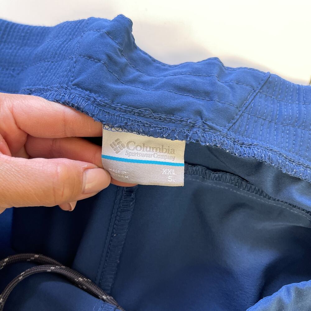 Columbia Womens XXL 2XL PFG Fishing Shorts High Rise 5” Blue Stretch - Picture 5 of 9
